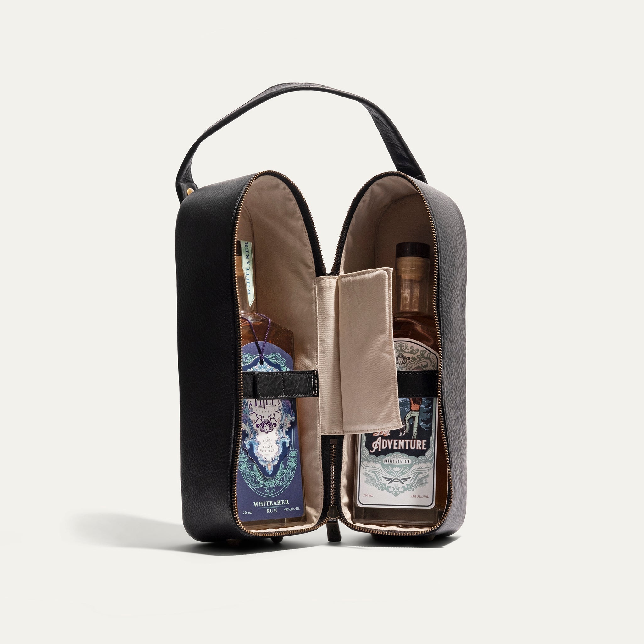 Hard Double Leather Wine Case Will Leather Goods