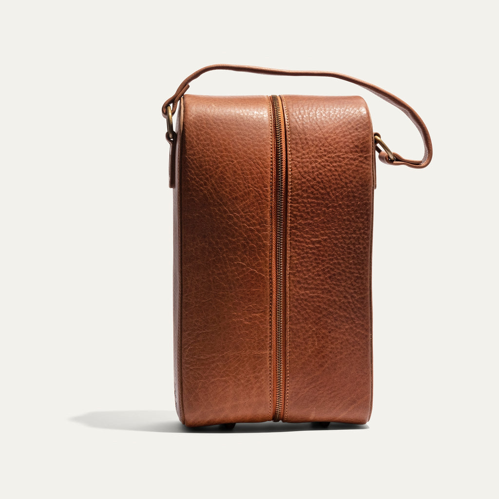 Hard Double Leather Wine Case Will Leather Goods