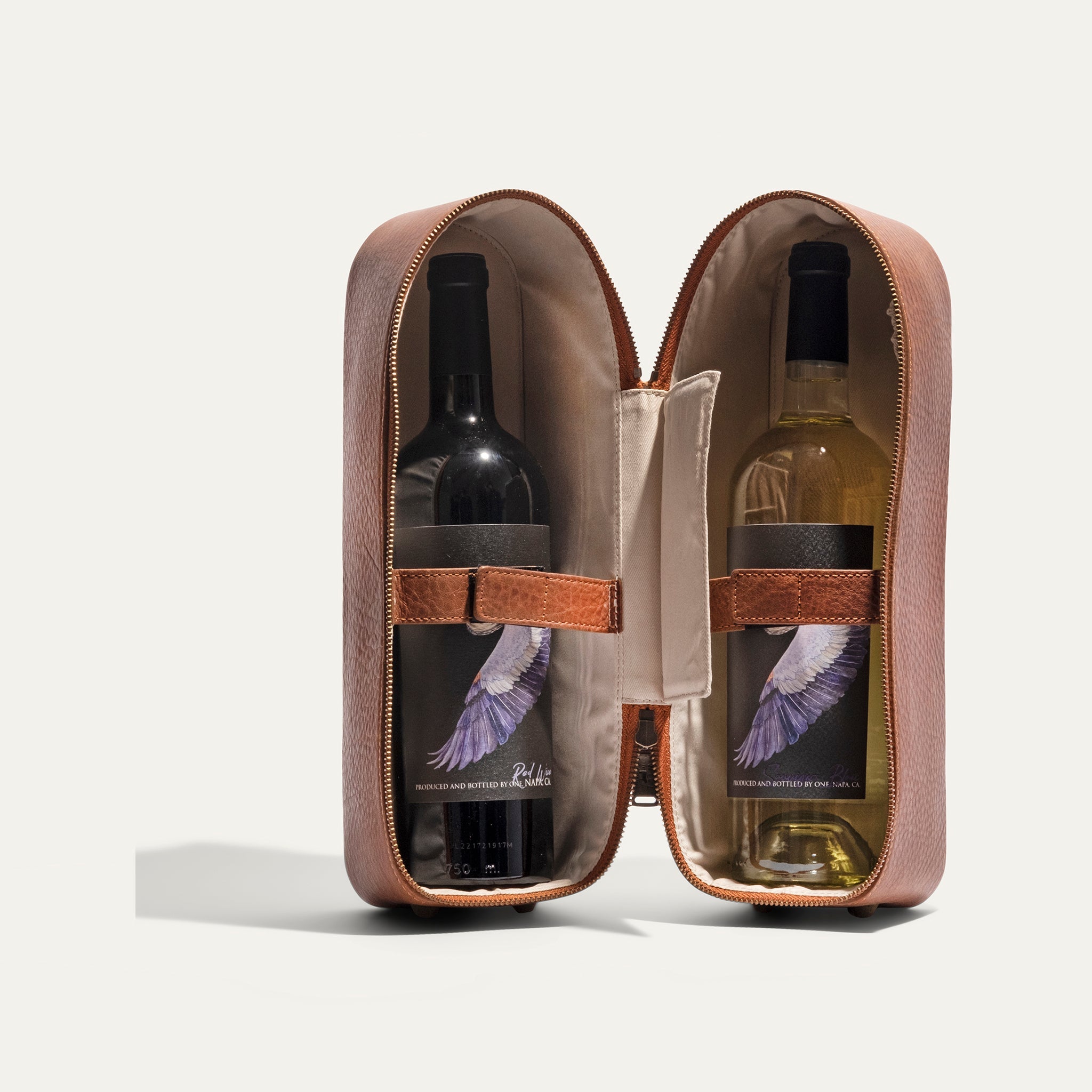 Hard Double Leather Wine Case Will Leather Goods