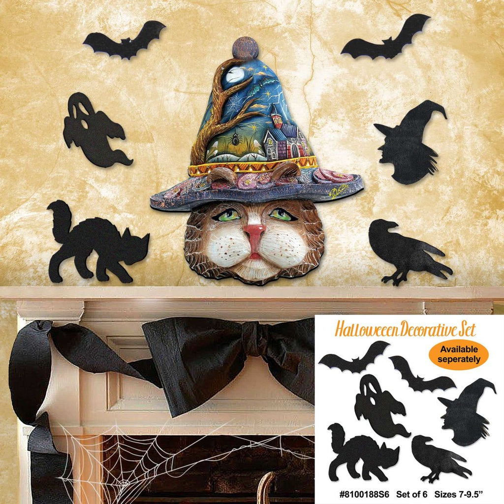 Halloween Eve Cat Halloween Door Decor by G. DeBrekht - Thanksgiving Halloween Decor - 8161039H G.DeBrekht