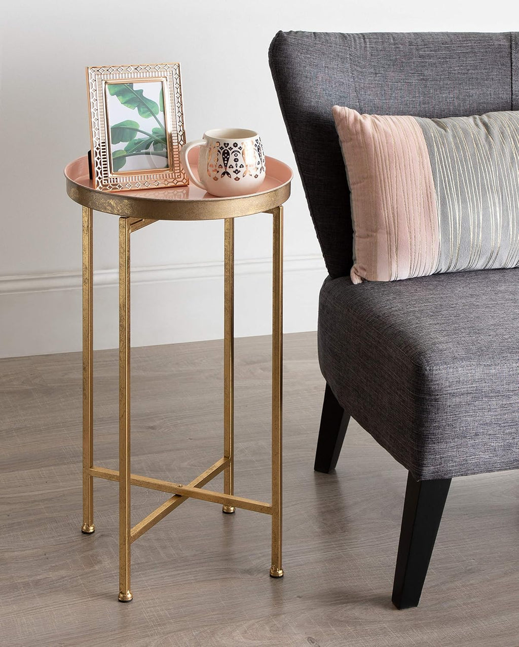 Celia Round Tray Table with White Shop Fête