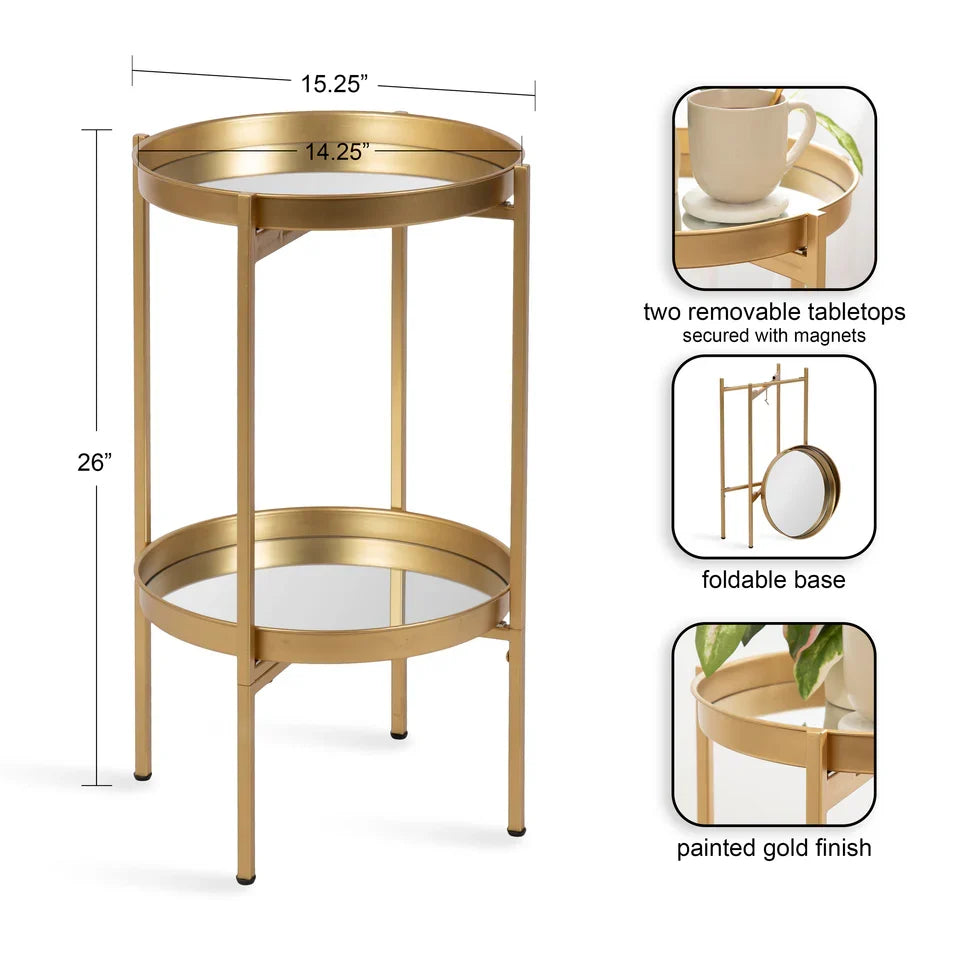 Celia Round 2-Tier Tray Table Shop Fête