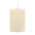 Ivory Wax 3D Flameless Pillar Candles Rust & Cinder