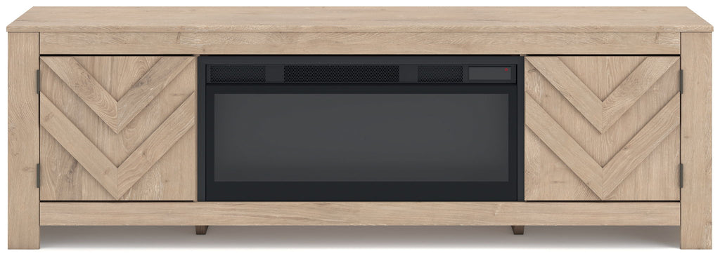 Cayboni - LG TV Stand With Fireplace Option Unique Piece Furniture
