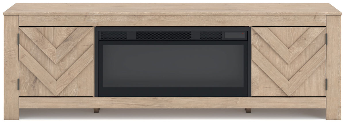 Cayboni - LG TV Stand With Fireplace Option Unique Piece Furniture