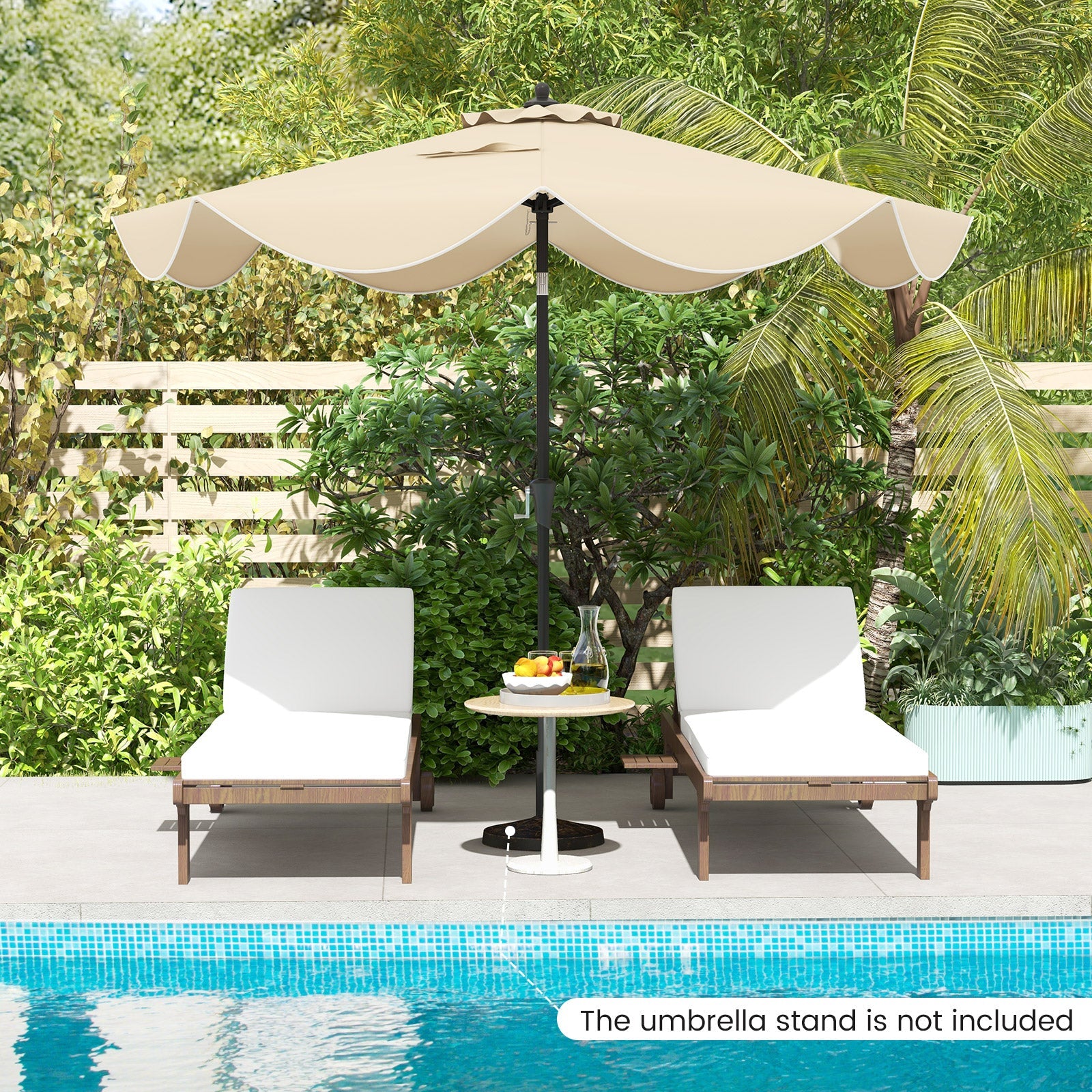 9 FT Patio Umbrella with Crank Handle and Push Button Tilt DirectDeals