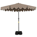 9 Feet Patio Umbrella with Weighted Base and Sandbags DirectDeals