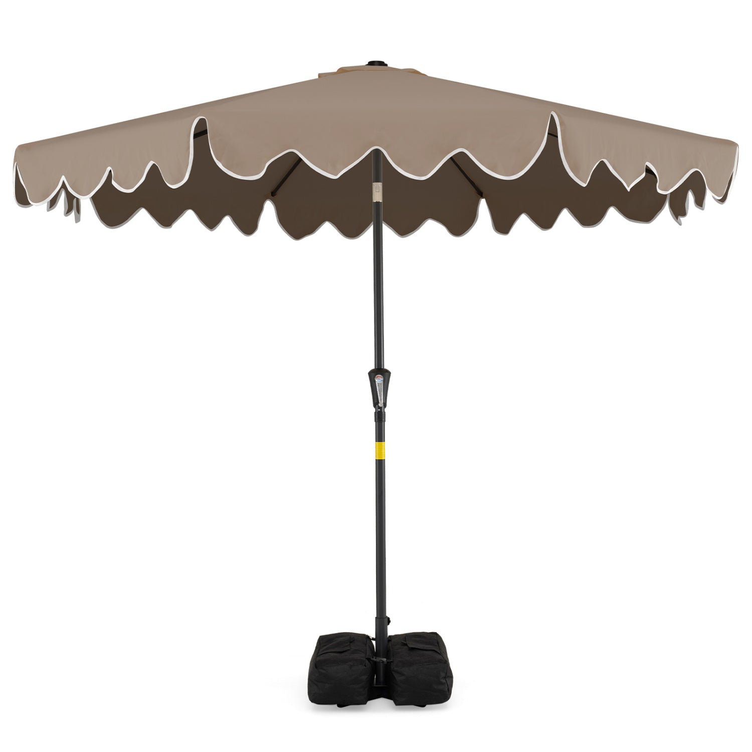 9 Feet Patio Umbrella with Weighted Base and Sandbags DirectDeals