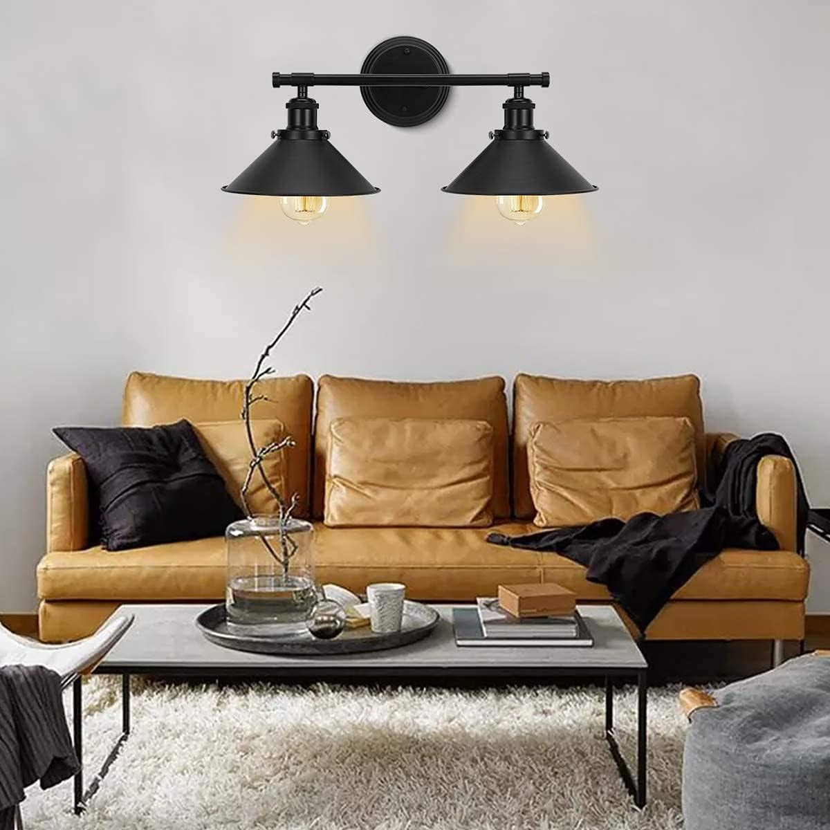 2-3 Matte Black Wall Sconce Farmhouse Decor