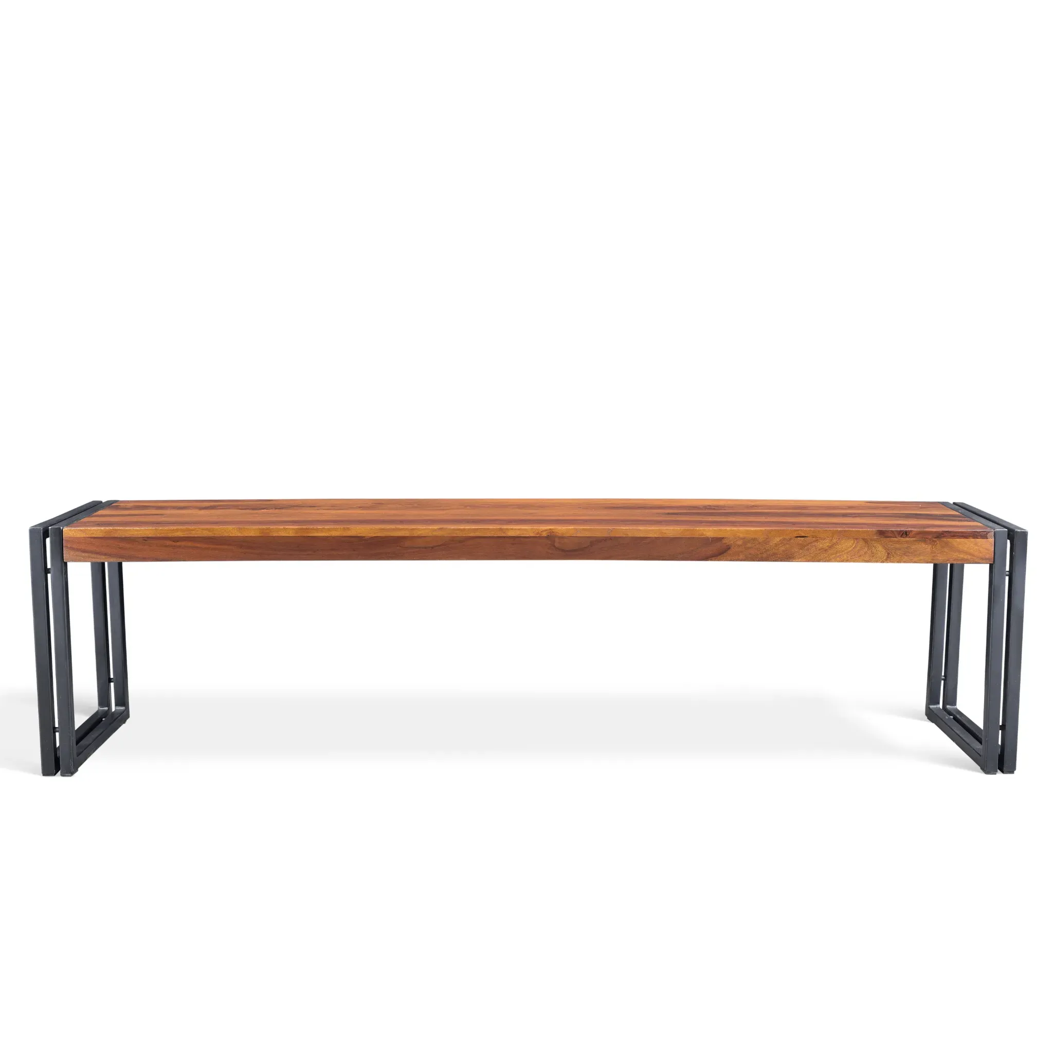 Solid Sheesham Bench with Metal legs Timbergirl
