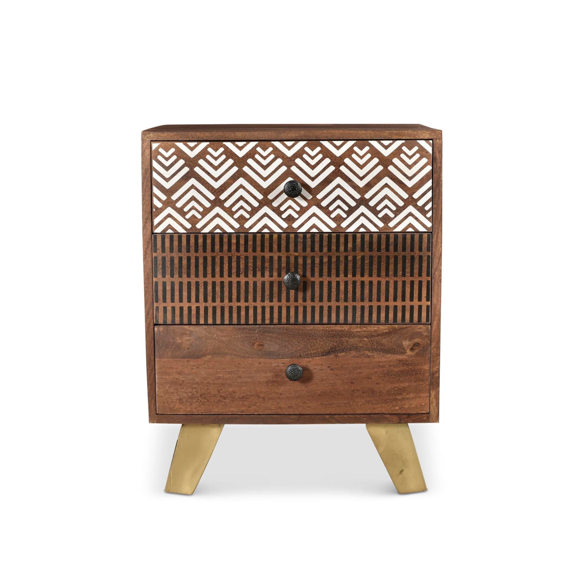Olga Retro Side Table with Drawers Timbergirl