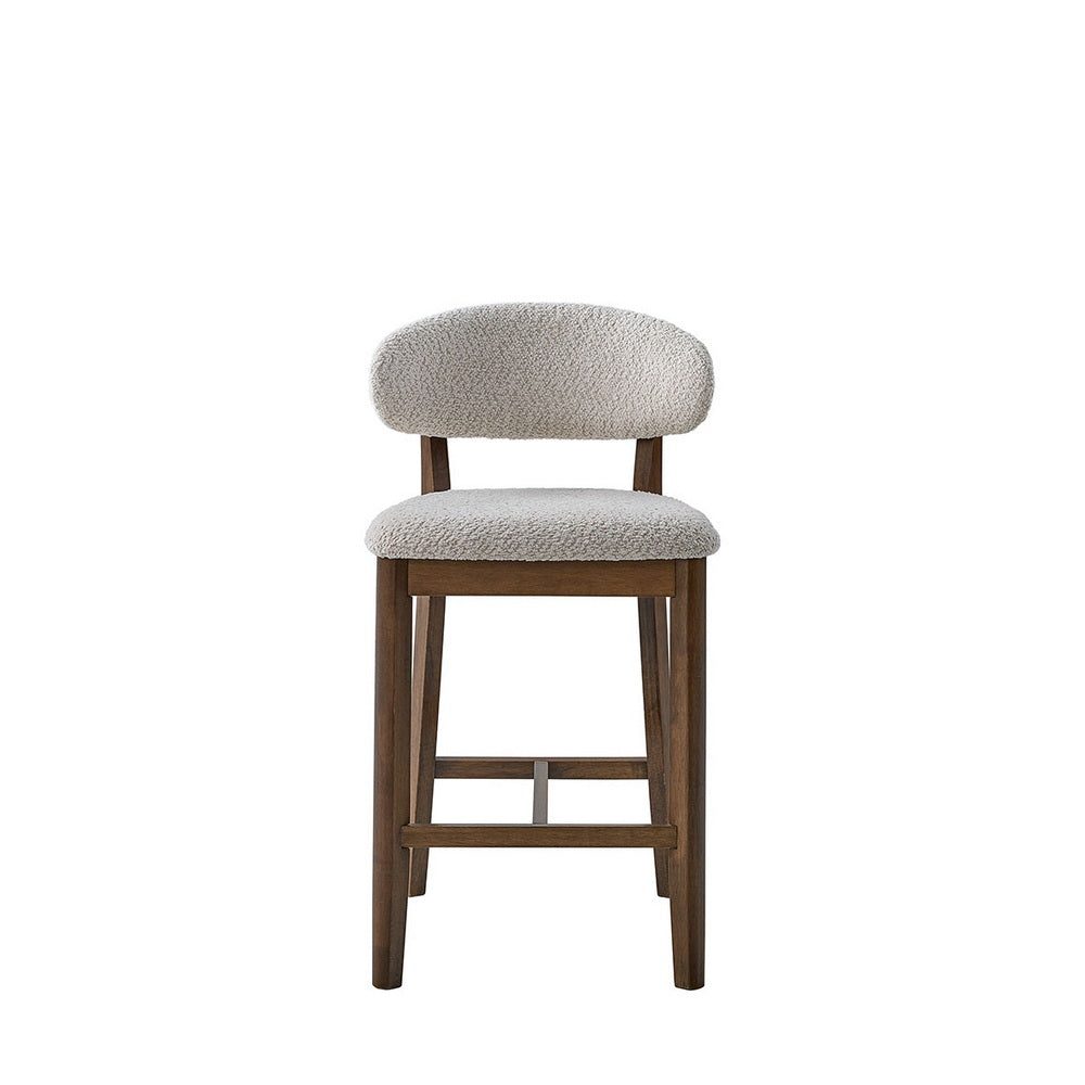 ACTU Counter Stools Set of 2, 26” Upholstered Bar Stools, Solid Wood, Mid-Century Modern ACTU FURNITURE
