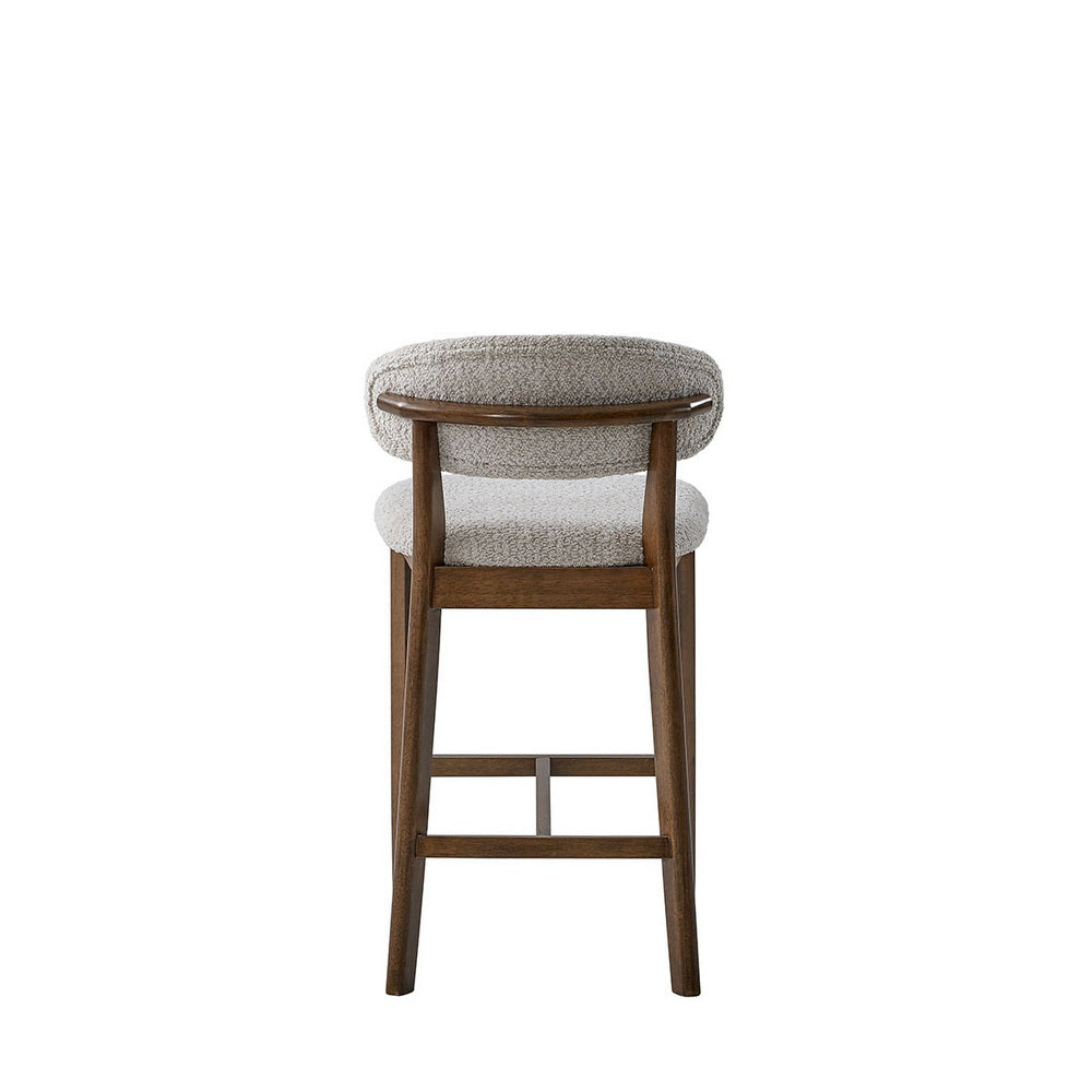 ACTU Counter Stools Set of 2, 26” Upholstered Bar Stools, Solid Wood, Mid-Century Modern ACTU FURNITURE