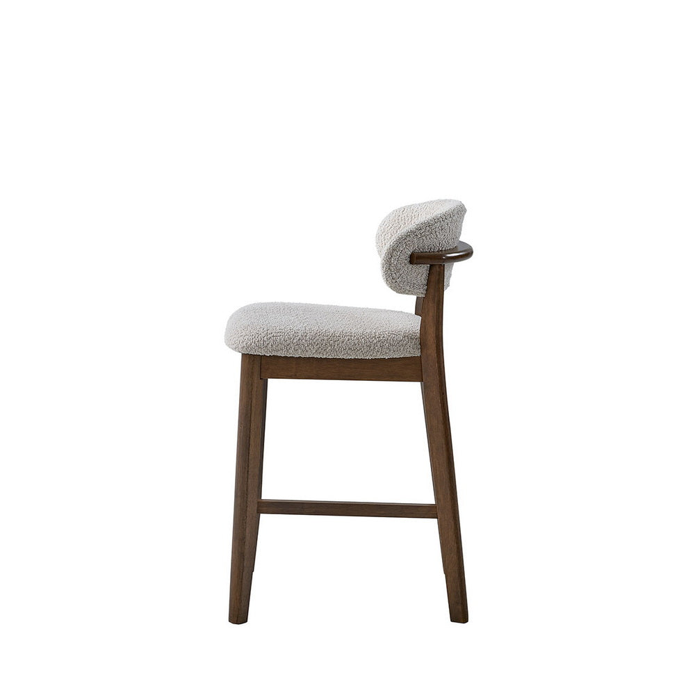 ACTU Counter Stools Set of 2, 26” Upholstered Bar Stools, Solid Wood, Mid-Century Modern ACTU FURNITURE