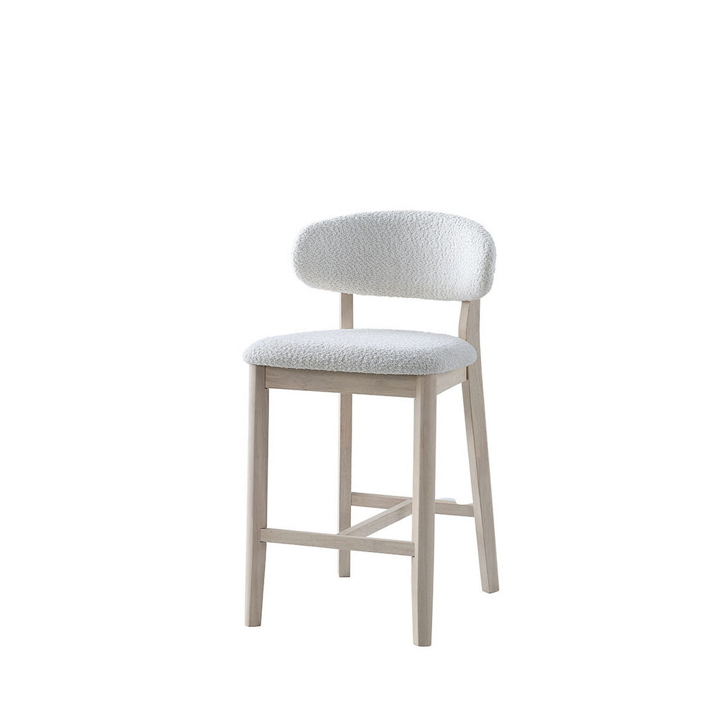 ACTU Counter Stools Set of 2, 26” Upholstered Bar Stools, Solid Wood, Mid-Century Modern ACTU FURNITURE