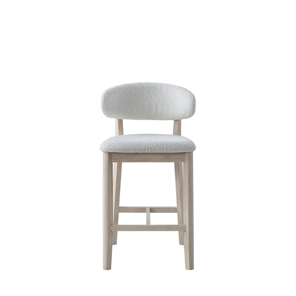 ACTU Counter Stools Set of 2, 26” Upholstered Bar Stools, Solid Wood, Mid-Century Modern ACTU FURNITURE