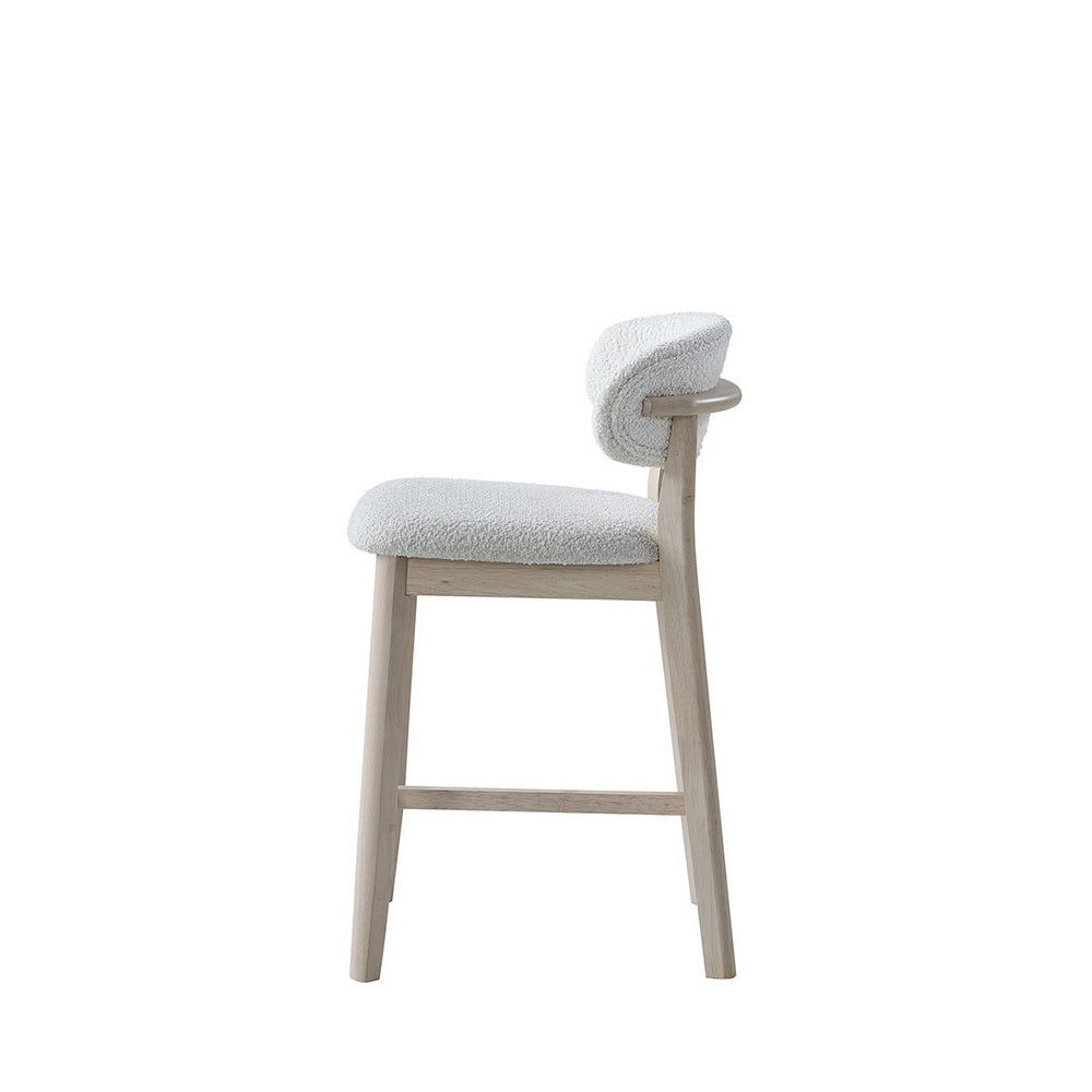 ACTU Counter Stools Set of 2, 26” Upholstered Bar Stools, Solid Wood, Mid-Century Modern ACTU FURNITURE