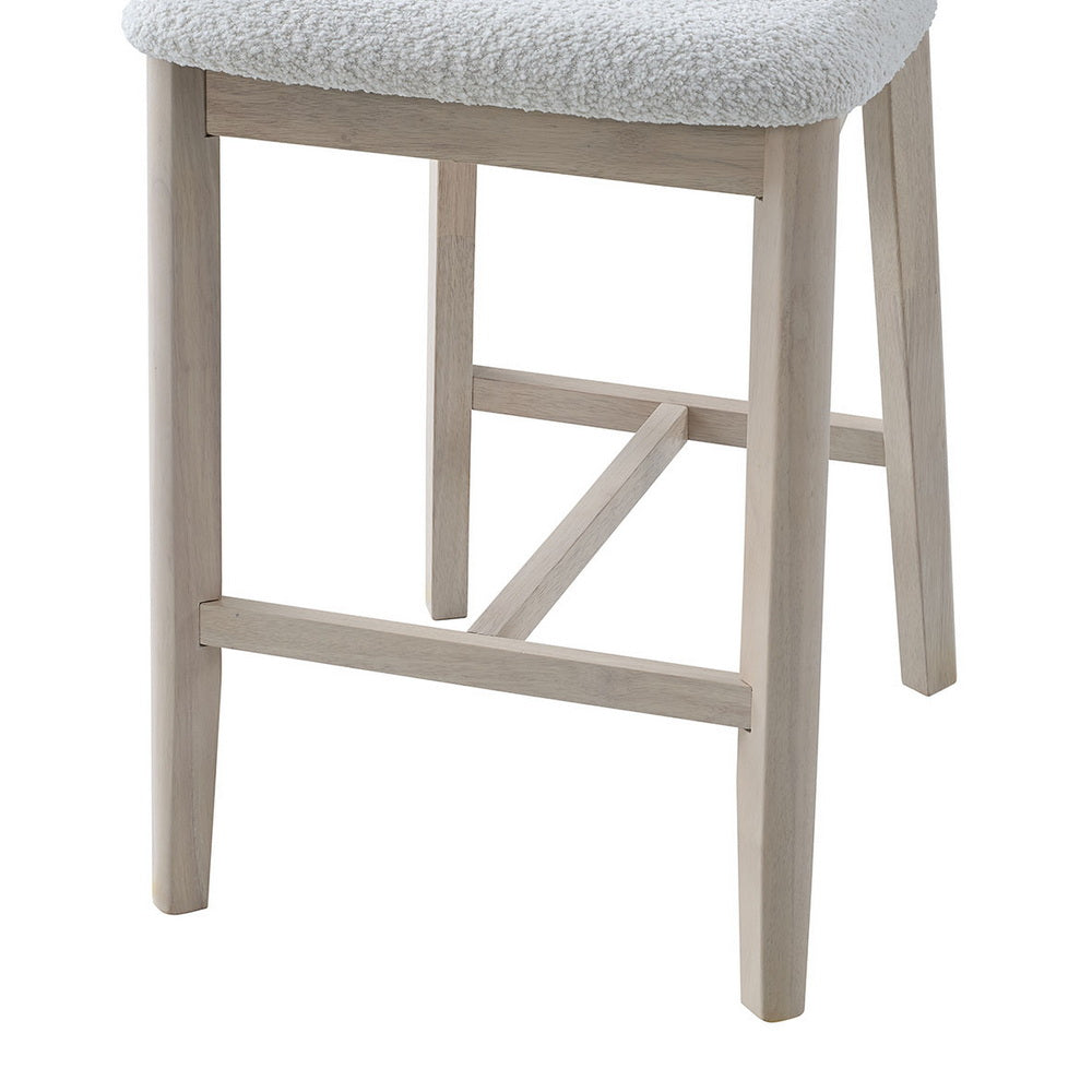 ACTU Counter Stools Set of 2, 26” Upholstered Bar Stools, Solid Wood, Mid-Century Modern ACTU FURNITURE