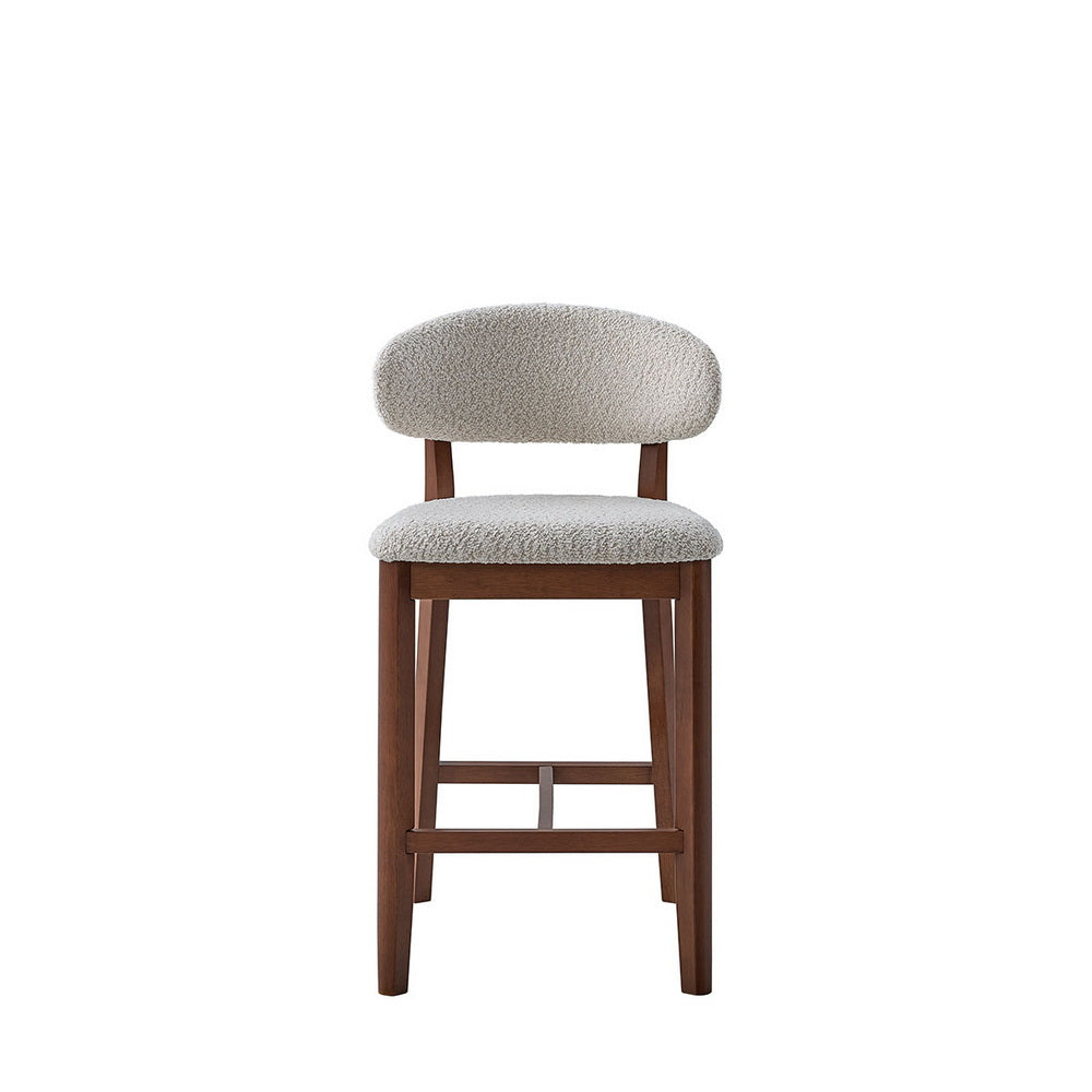 ACTU Counter Stools Set of 2, 26” Upholstered Bar Stools, Solid Wood, Mid-Century Modern ACTU FURNITURE