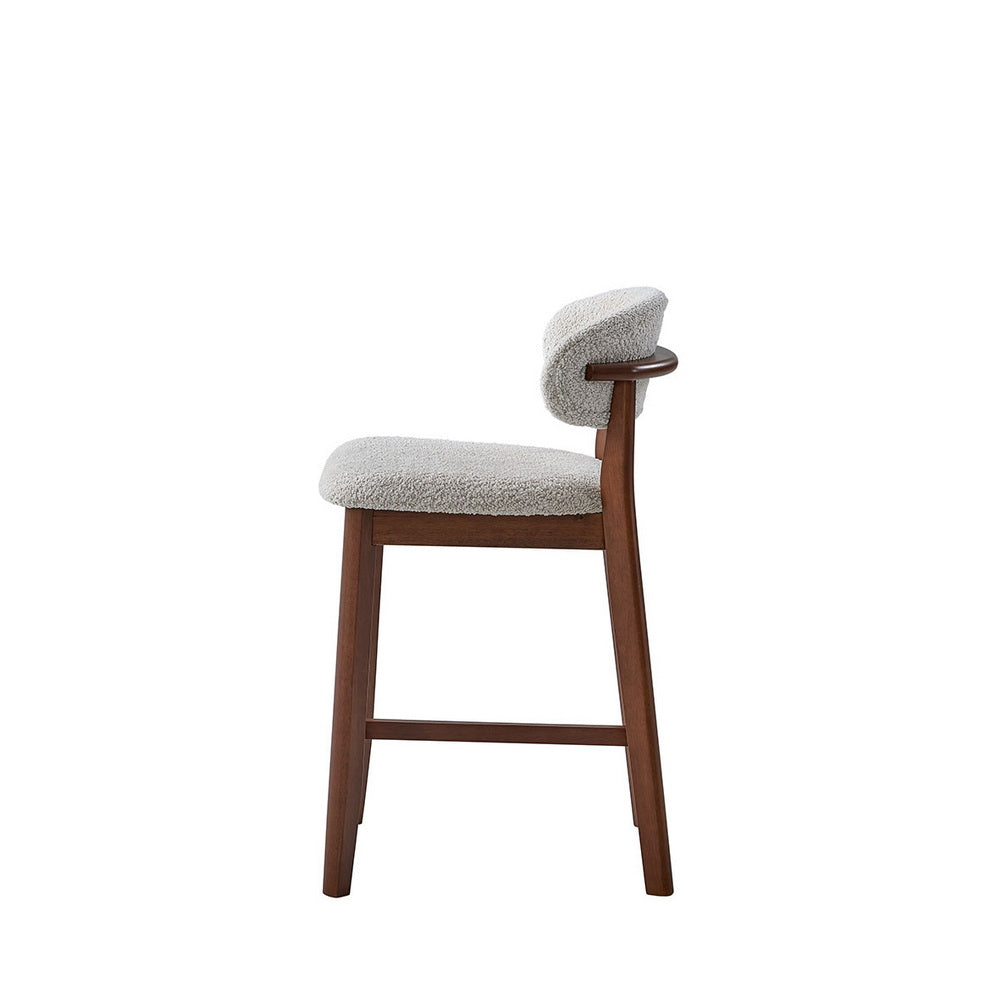 ACTU Counter Stools Set of 2, 26” Upholstered Bar Stools, Solid Wood, Mid-Century Modern ACTU FURNITURE