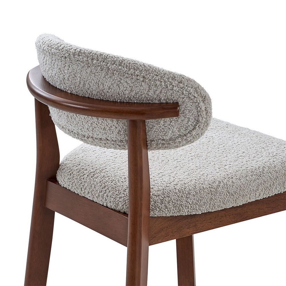 ACTU Counter Stools Set of 2, 26” Upholstered Bar Stools, Solid Wood, Mid-Century Modern ACTU FURNITURE