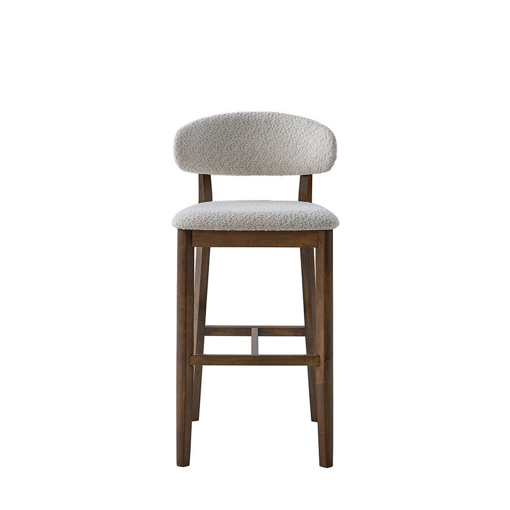 ACTU Bar Stools Set of 2, 30” Upholstered Bar Height Stools, Solid Wood, Mid-Century Modern ACTU FURNITURE