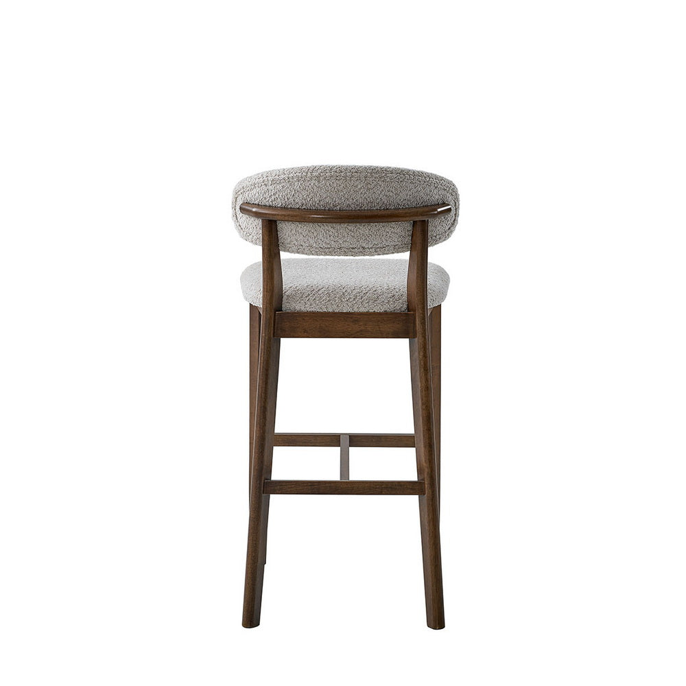ACTU Bar Stools Set of 2, 30” Upholstered Bar Height Stools, Solid Wood, Mid-Century Modern ACTU FURNITURE