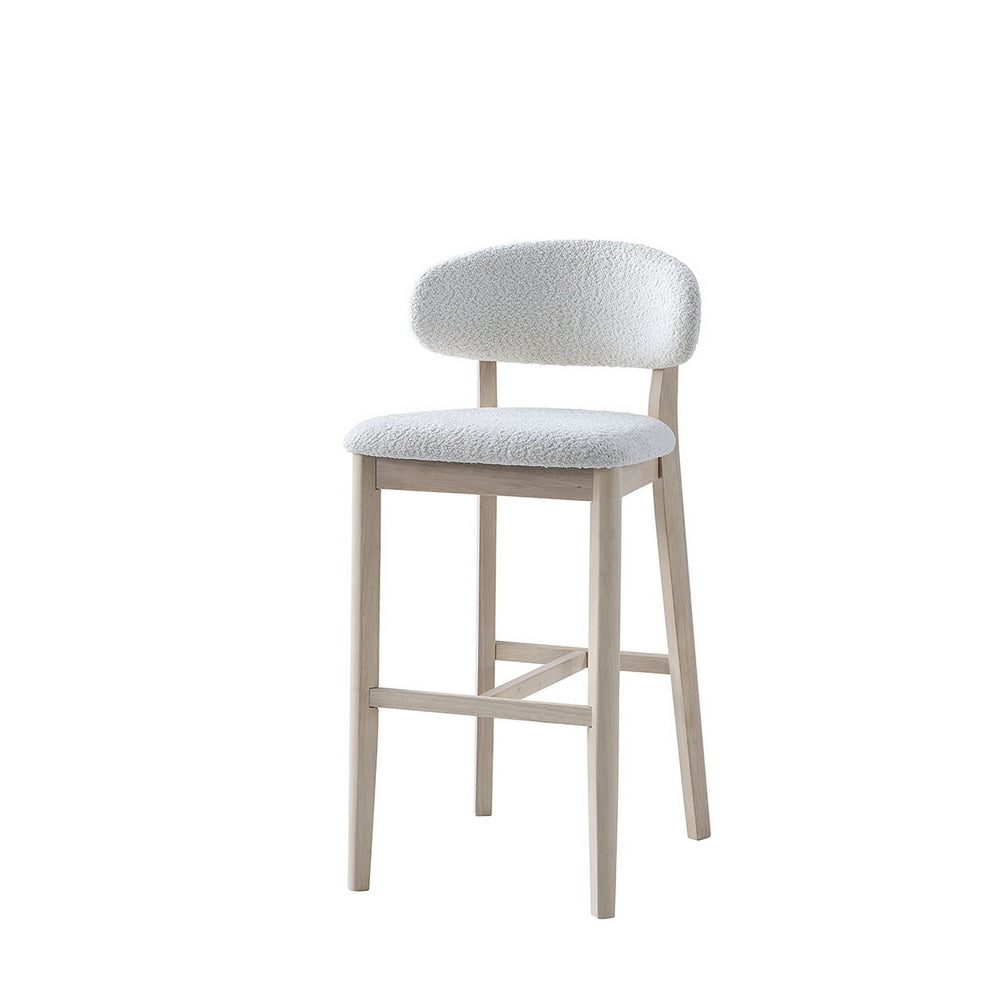 ACTU Bar Stools Set of 2, 30” Upholstered Bar Height Stools, Solid Wood, Mid-Century Modern ACTU FURNITURE