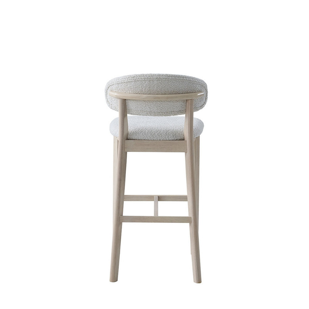 ACTU Bar Stools Set of 2, 30” Upholstered Bar Height Stools, Solid Wood, Mid-Century Modern ACTU FURNITURE