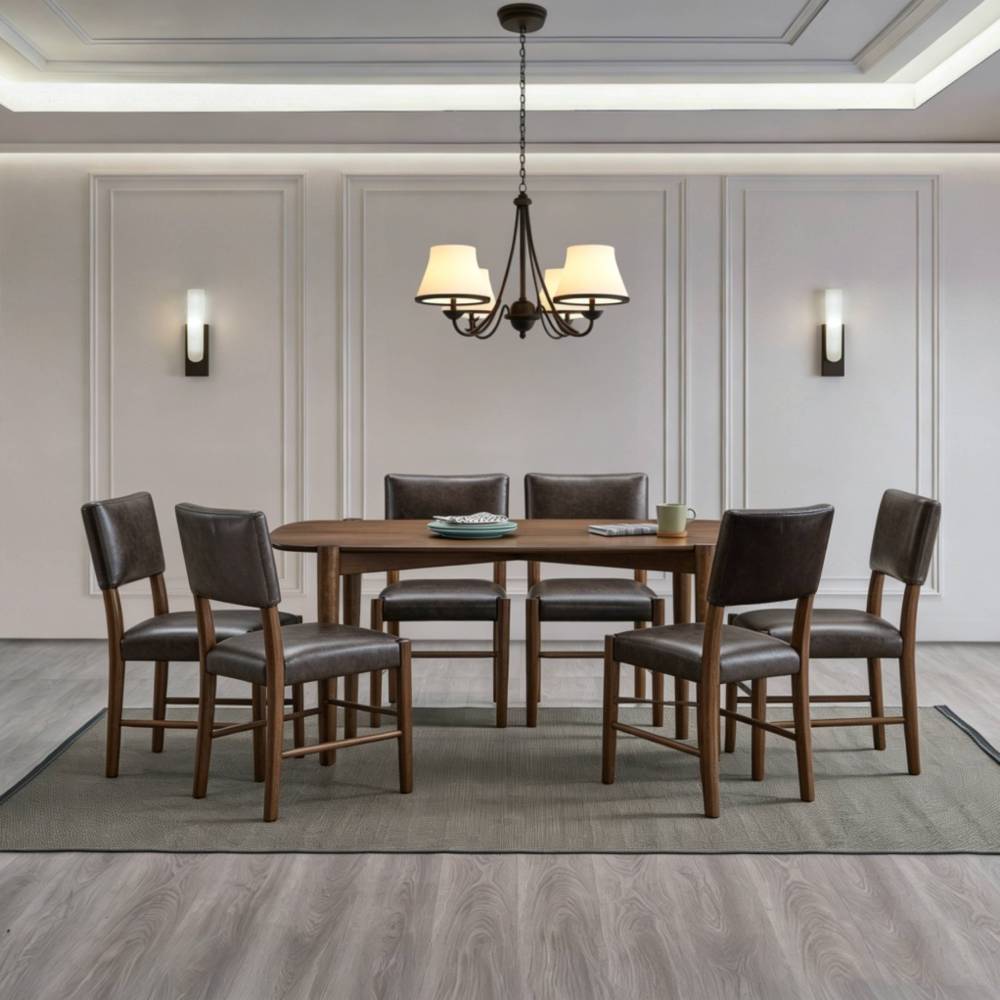 ACTU 58” Mid-Century Modern Dining Table Set for Small Spaces (Seats 4–6) ACTU FURNITURE