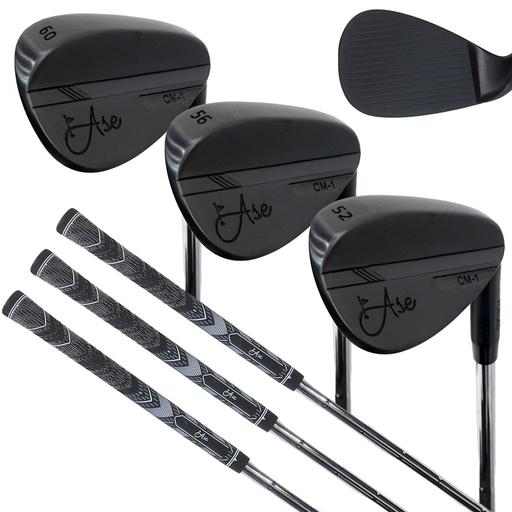 Ase BLACKOUT 3-Piece Wedge Set (52,56,60) Ase Golf