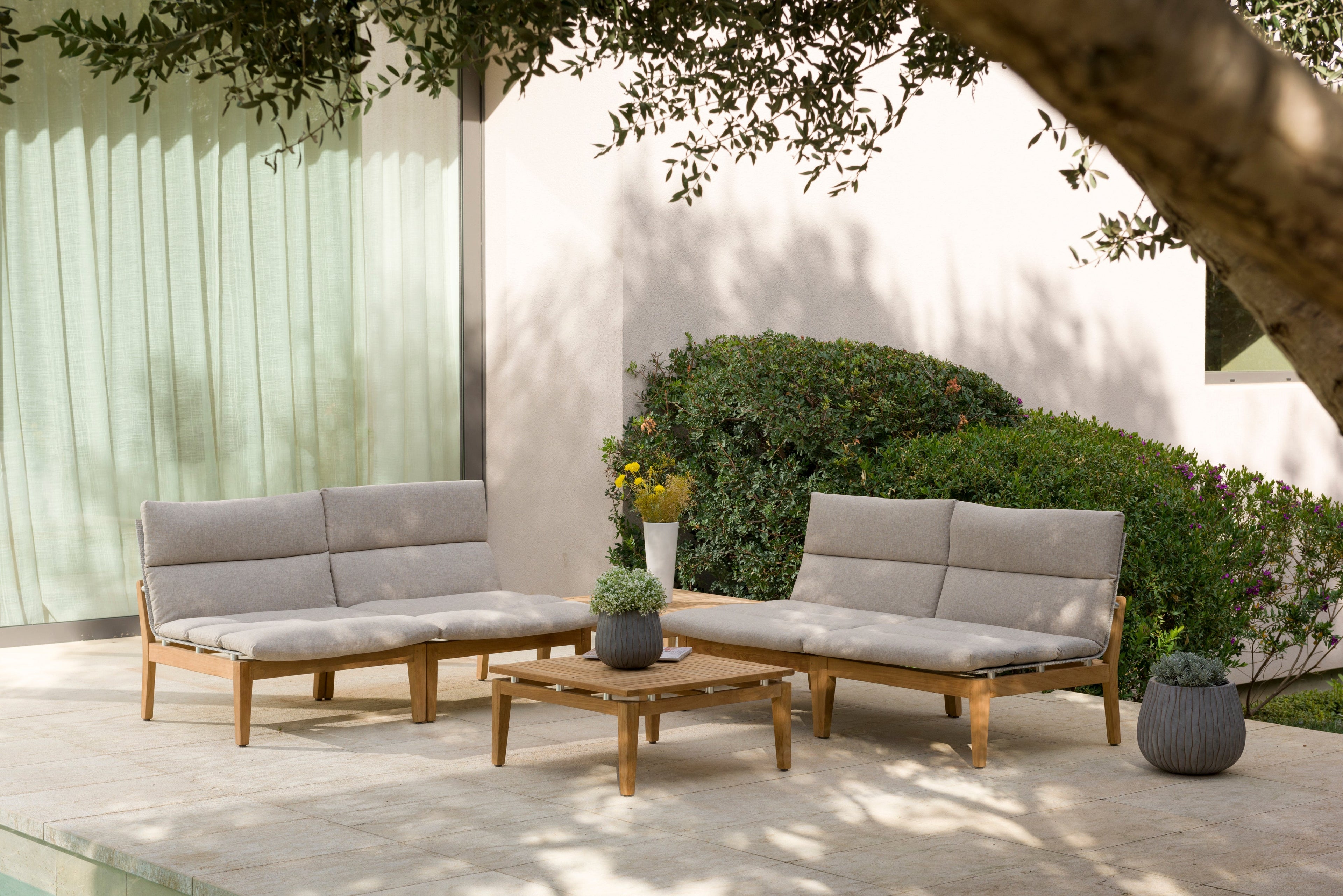 Arno Modular Side Chair Light or Dark - 2pc LifestyleGarden US