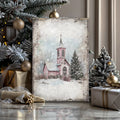 Vintage Church Christmas Wall Art Tailored Canvases