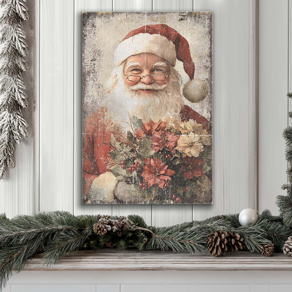 Vintage Christmas Santa Claus Wall Art Tailored Canvases