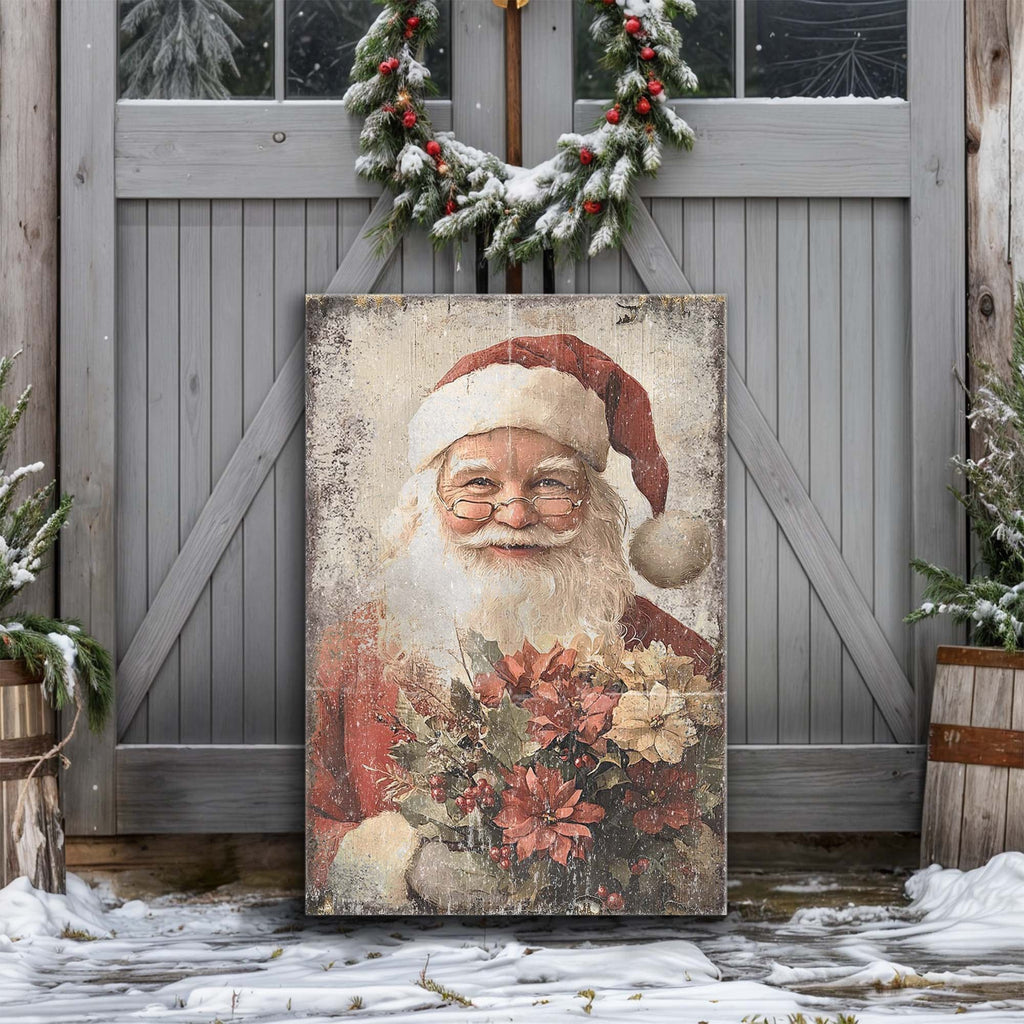 Vintage Christmas Santa Claus Wall Art Tailored Canvases