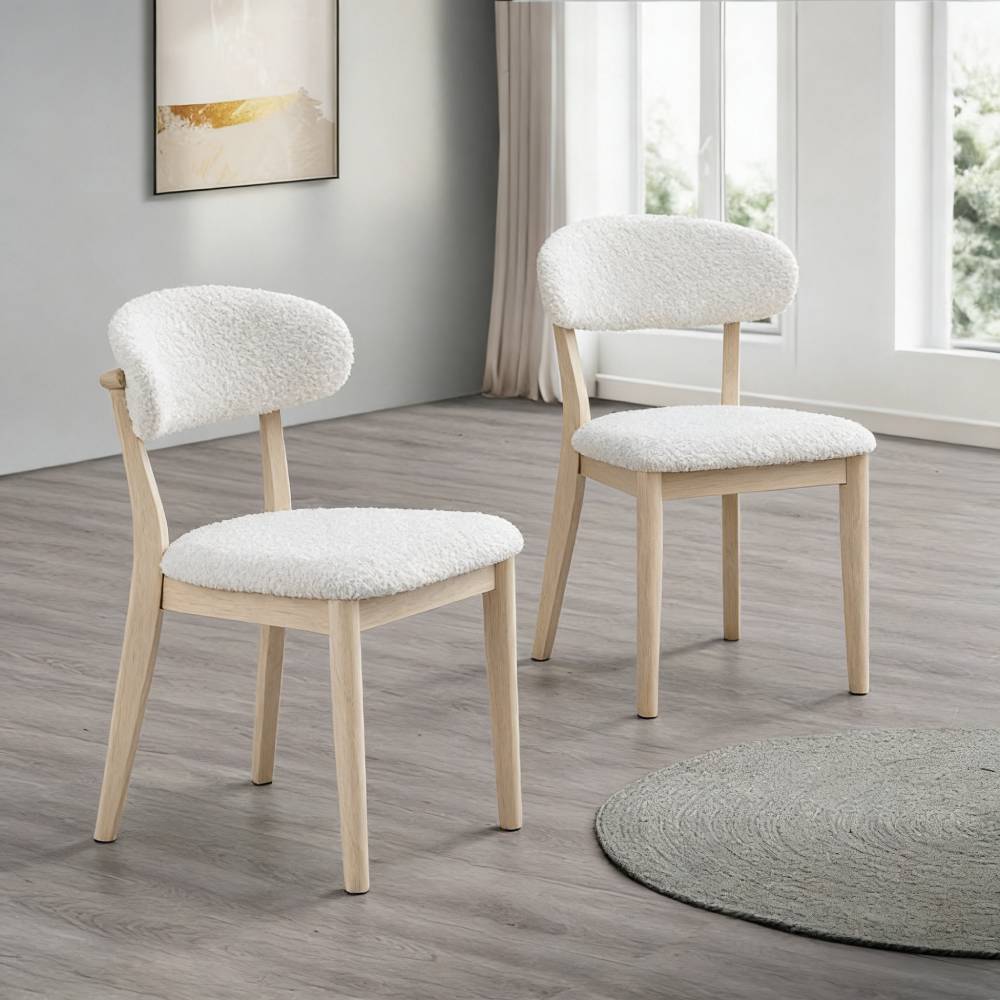 ACTU Scandinavian Dining Table Set with Upholstered Chairs for Small Spaces (Seats 4–6) ACTU FURNITURE