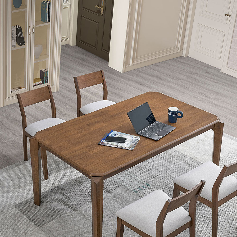 ACTU 59” Solid Wood Mid-Century Modern Dining Table Set for Small Spaces (Seats 4–6) ACTU FURNITURE
