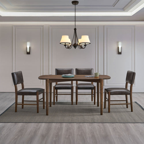 ACTU 58” Mid-Century Modern Dining Table Set for Small Spaces (Seats 4–6) ACTU FURNITURE