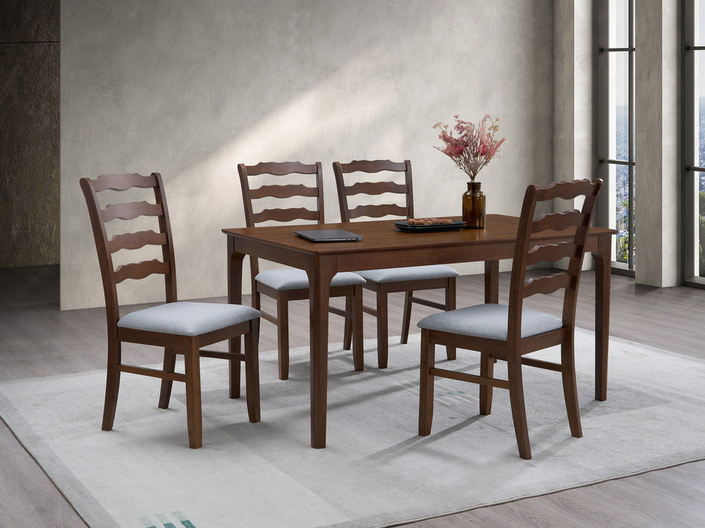 ACTU Farmhouse Dining Table Set with Upholstered Chairs for 4–6 ACTU FURNITURE