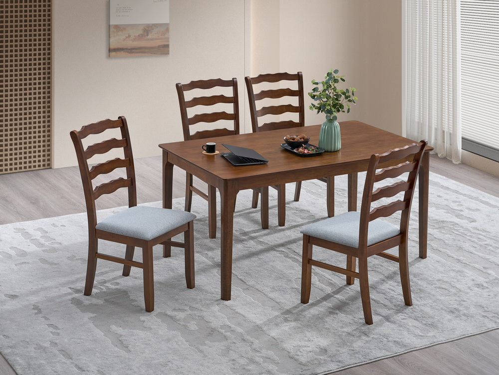 ACTU Farmhouse Dining Table Set with Upholstered Chairs for 4–6 ACTU FURNITURE