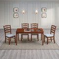 ACTU Farmhouse Dining Table Set with Upholstered Chairs for 4–6 ACTU FURNITURE