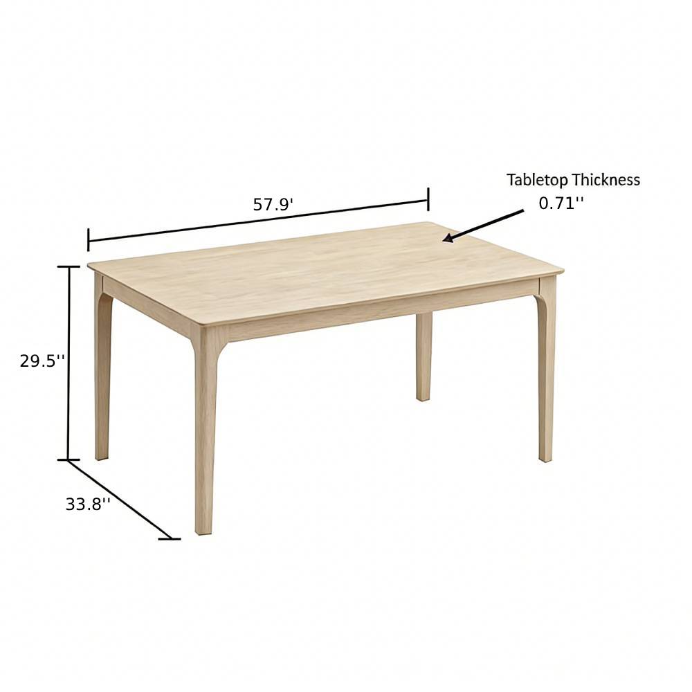 ACTU Farmhouse Dining Table Set with Upholstered Chairs for 4–6 ACTU FURNITURE