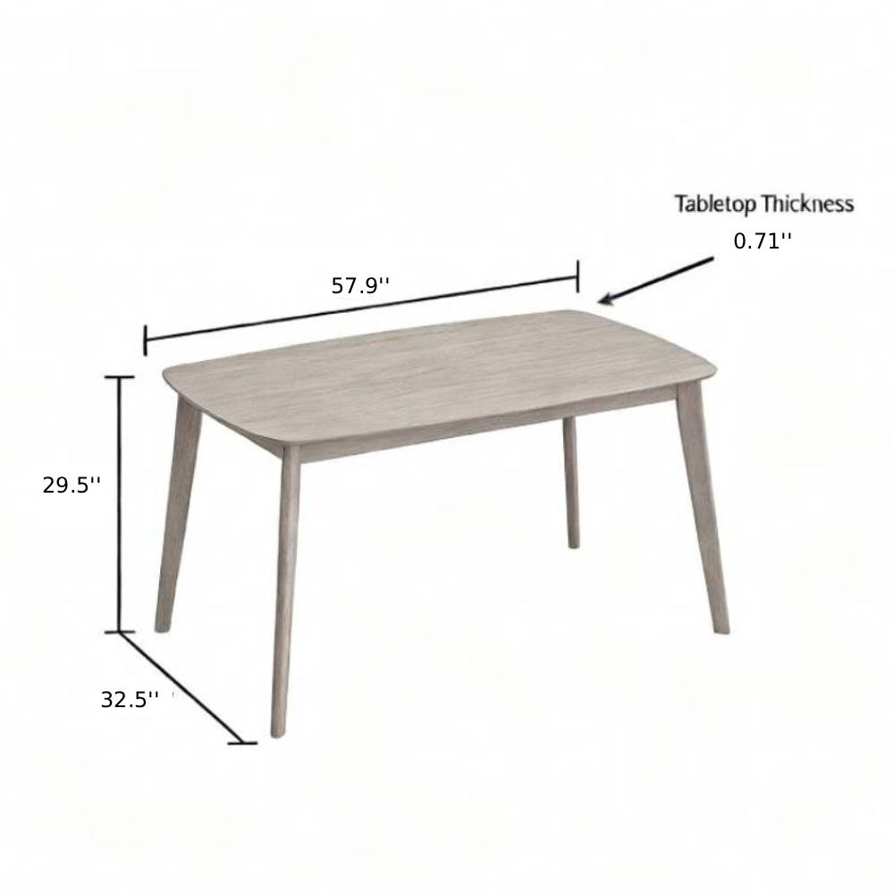 ACTU Scandinavian Dining Table Set with Upholstered Chairs for Small Spaces (Seats 4–6) ACTU FURNITURE