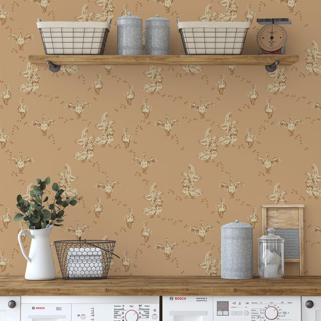 Abigail (Mustard) Wallpaper WALL BLUSH
