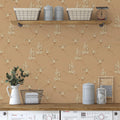 Abigail (Mustard) Wallpaper WALL BLUSH