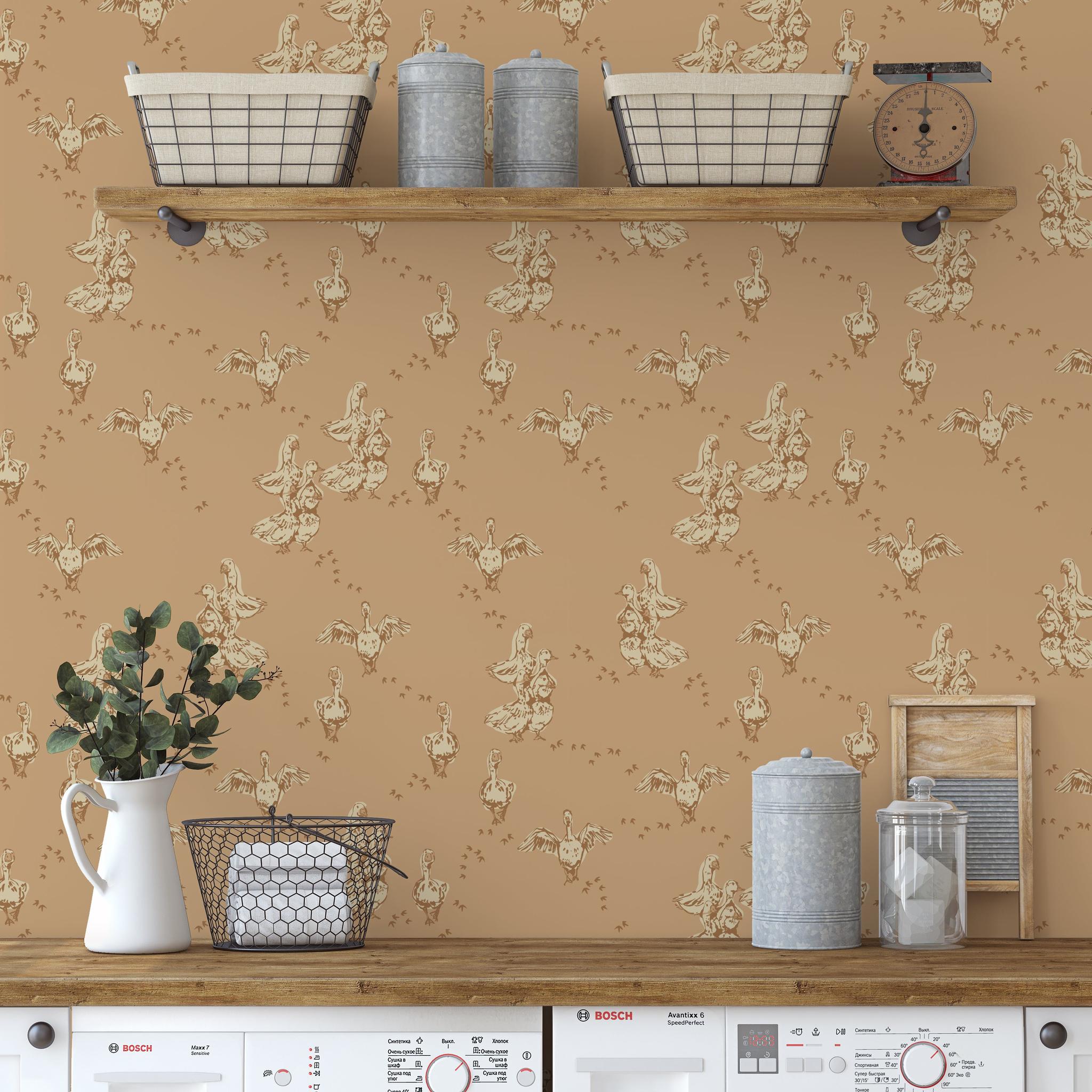 Abigail (Mustard) Wallpaper WALL BLUSH