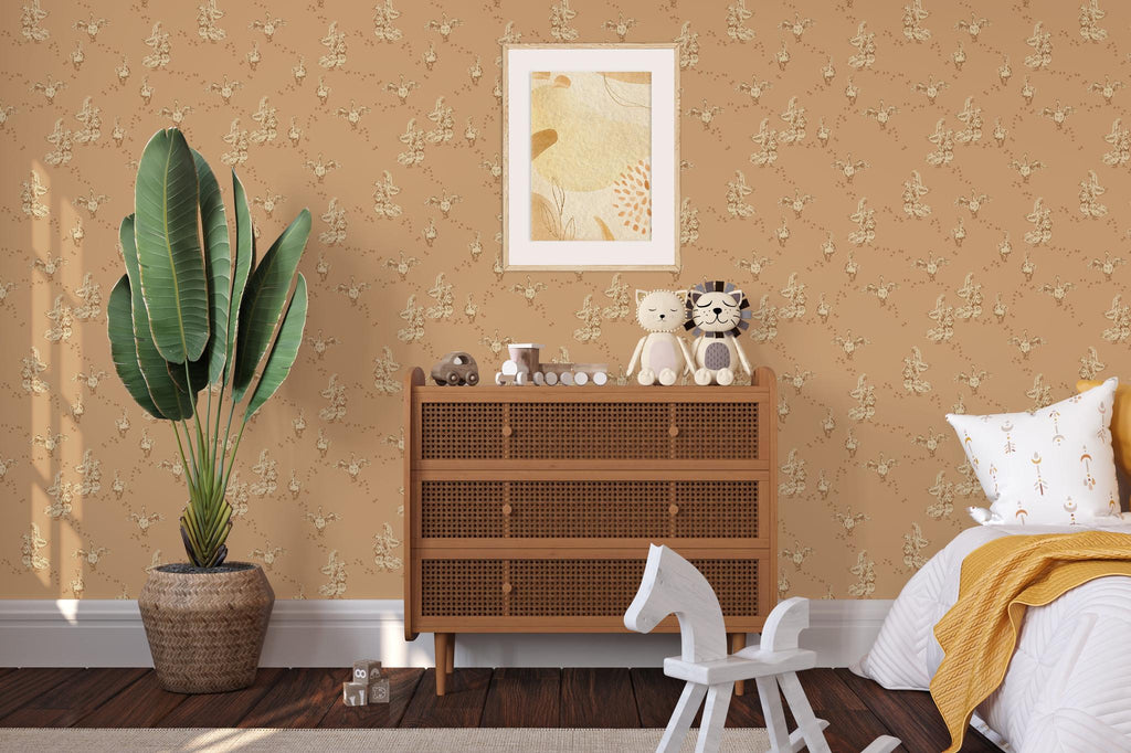 Abigail (Mustard) Wallpaper WALL BLUSH