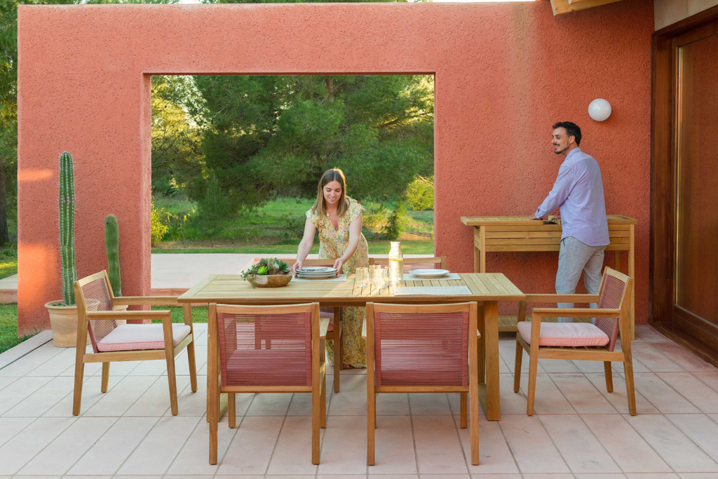 Agate Rectangular Teak Dining Table LifestyleGarden US