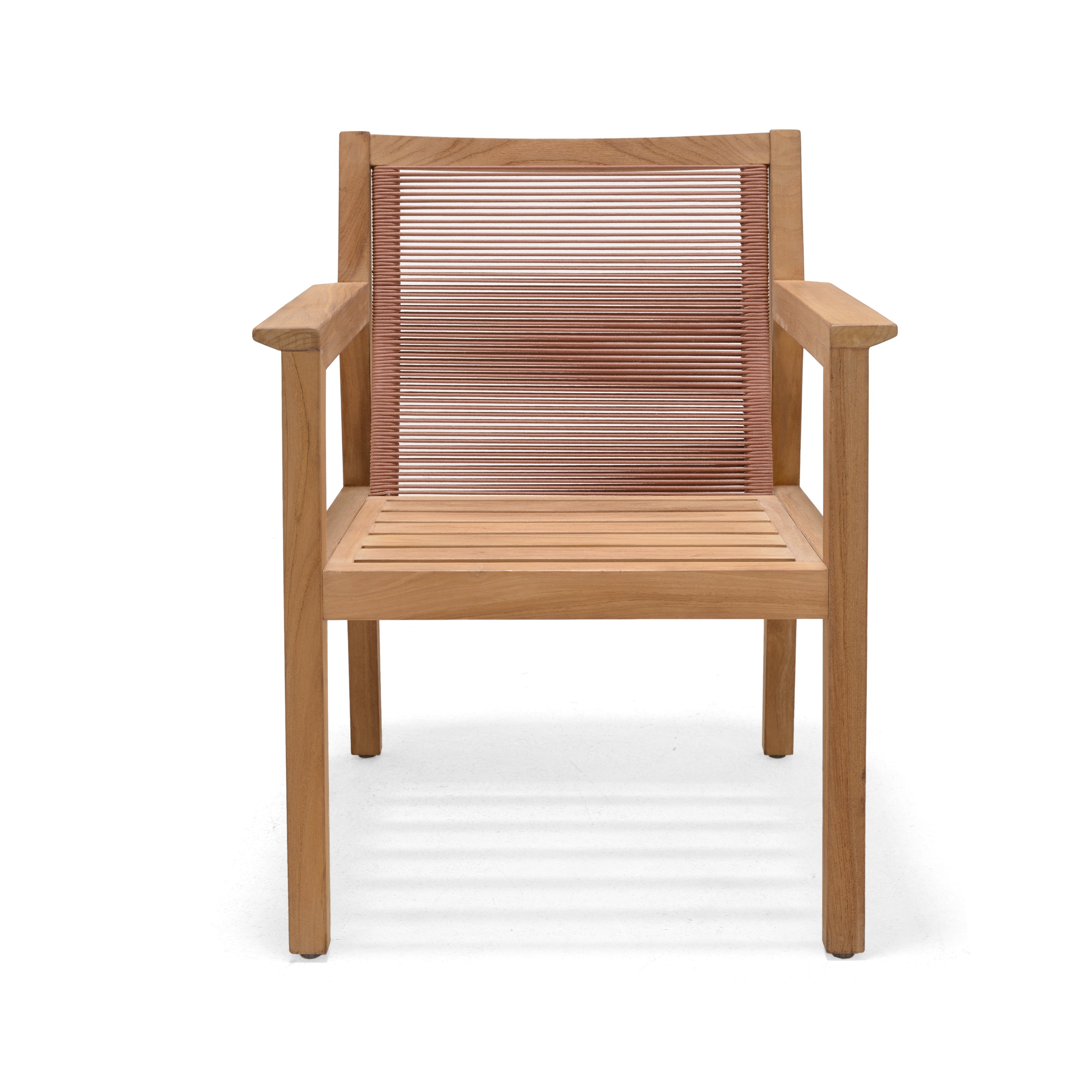 Agate Teak and Rope Armchair Terracotta LifestyleGarden US