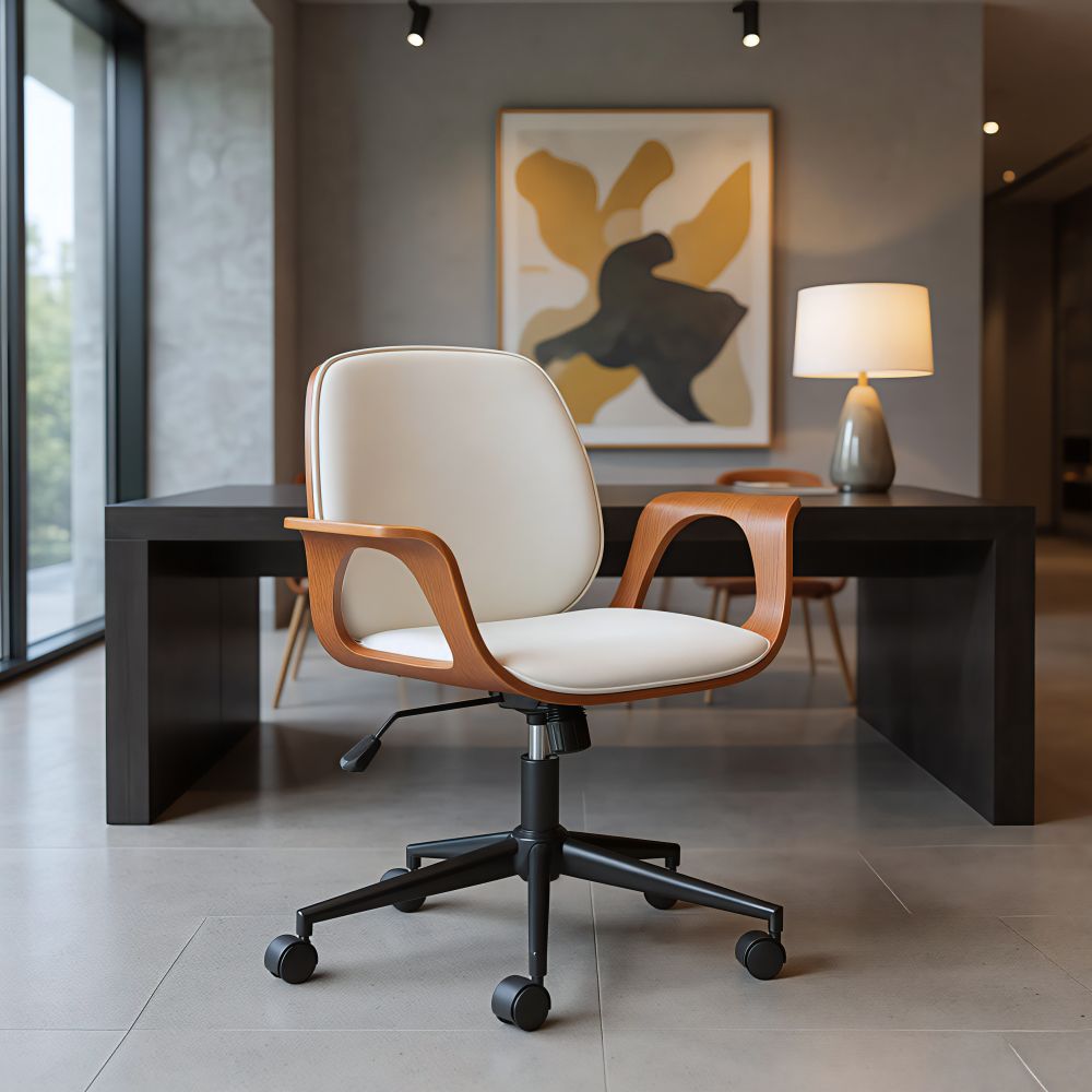Ali Faux Leather Office Chair LOOMLAN